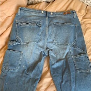 Anthropologie Gold Splattered Painter Jeans